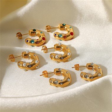 Chunky Gold Plated Earrings