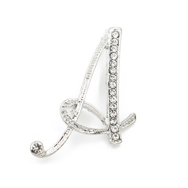 Initial Letter Brooch Pin